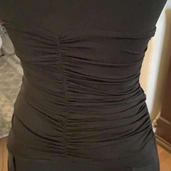NWOT BCBGMaxAzria stretchy sleeveless evening dress with beautiful ruching. - Picture 12 of 16